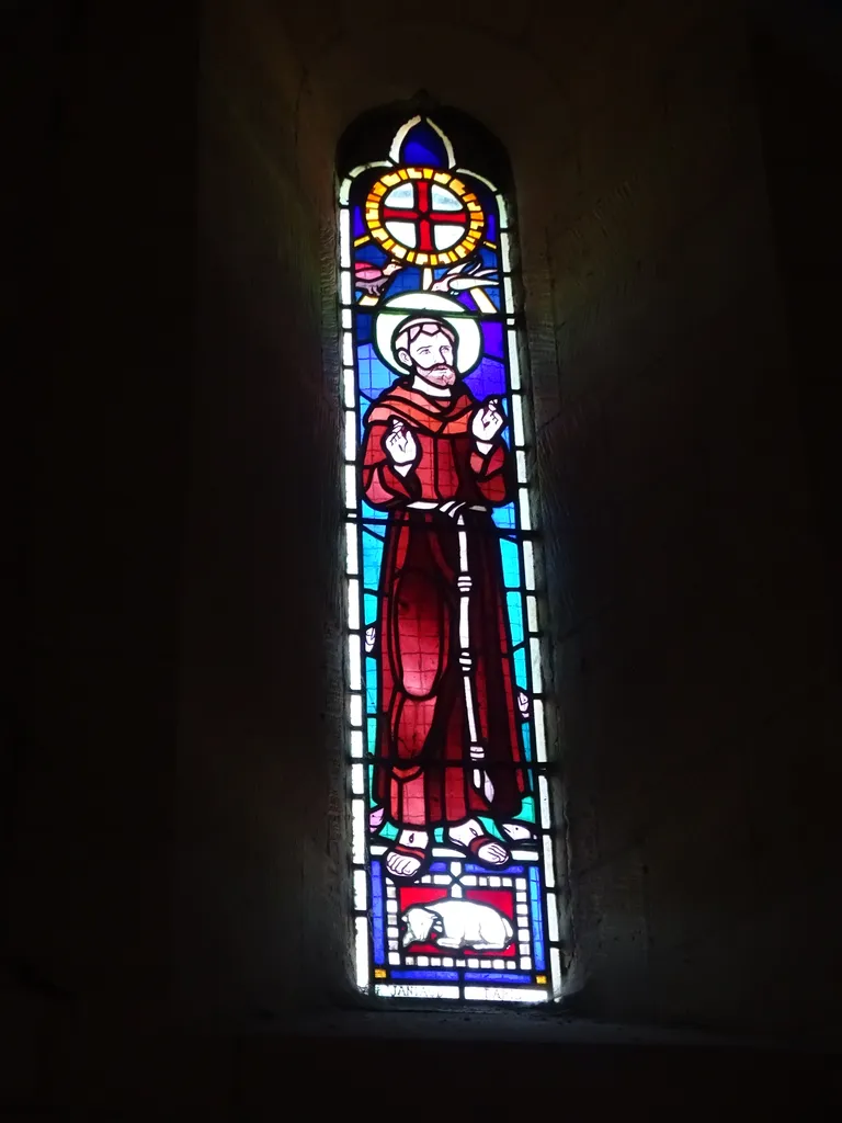 Vitrail Baie 5 : Saint-François-d’Assise dans l'Église Notre-Dame d'Étretat