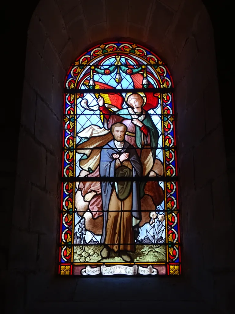Vitrail Baie 15 : Gaston Antonin dans l'Église Notre-Dame d'Étretat