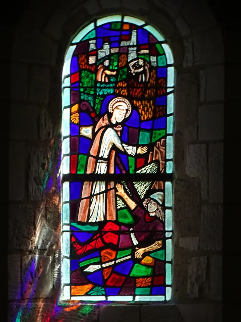 Vitrail Baie 1 dans la Chapelle Notre-Dame de Caillouville à Saint-Wandrille-Rançon
