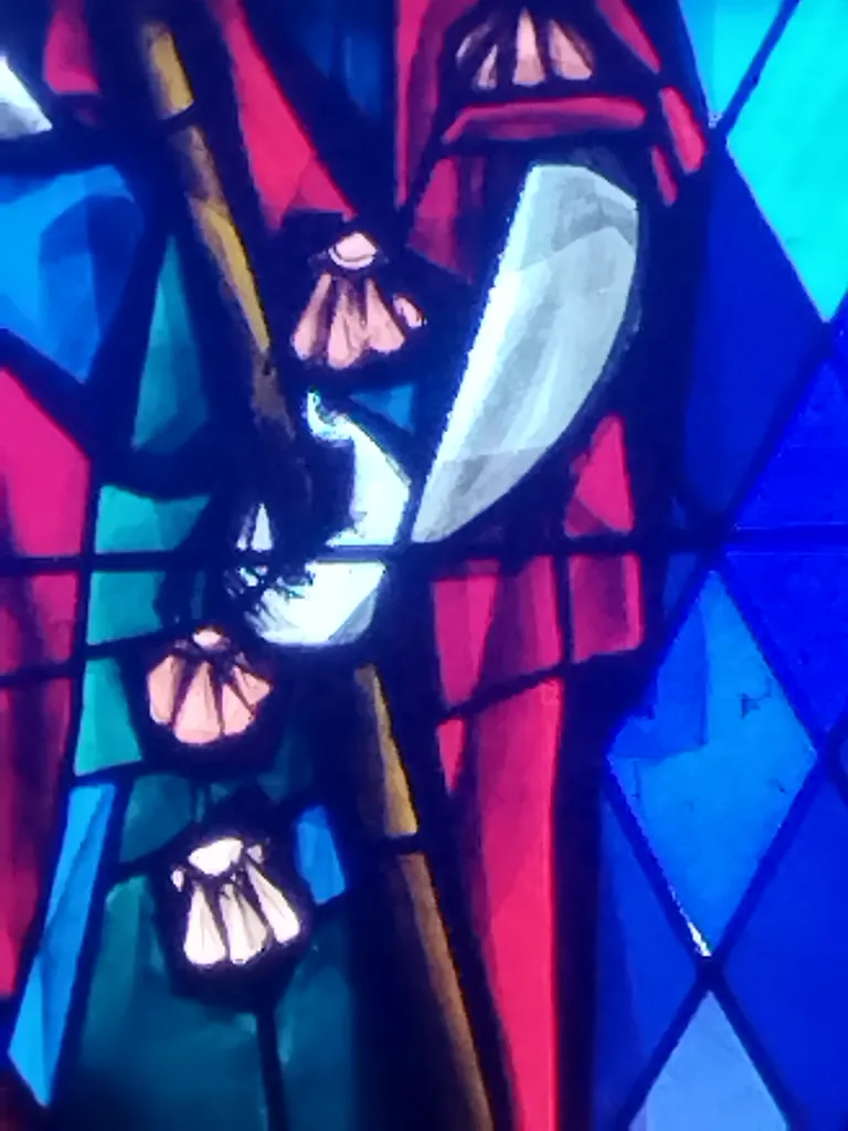 Vitrail Baie 15 : St-Jacques dans l'Église Notre-Dame de Blangy-sur-Bresle