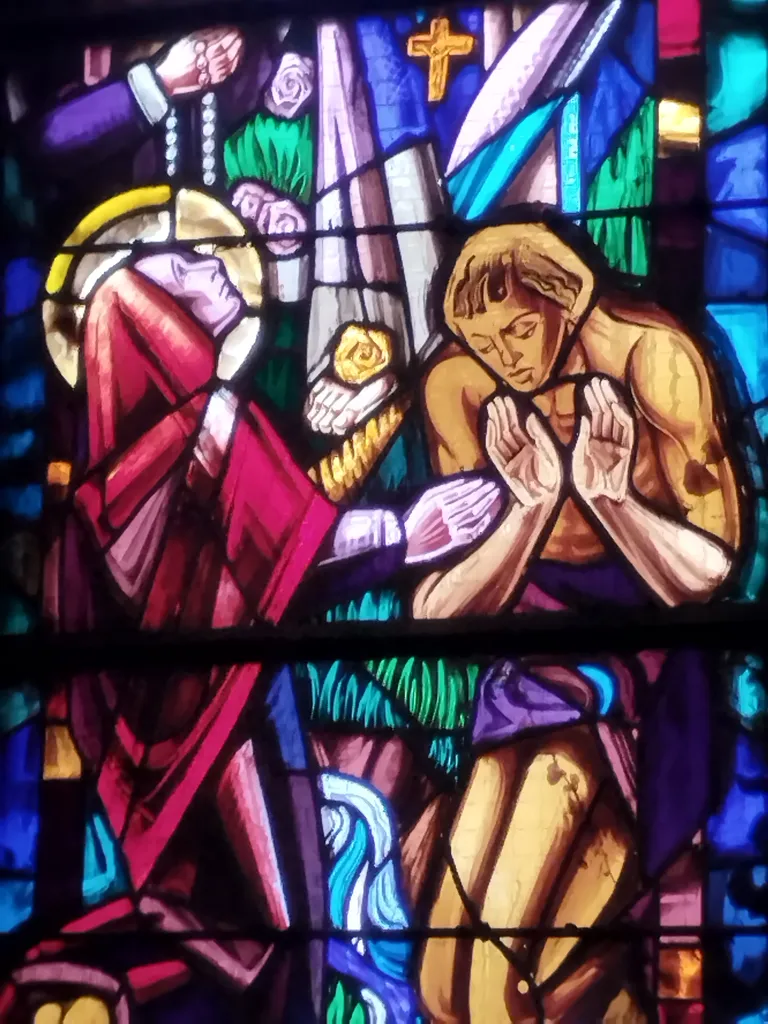 Vitrail Baie 3 de l'Église Saint-Remi d'Amfreville-la-Mi-Voie
