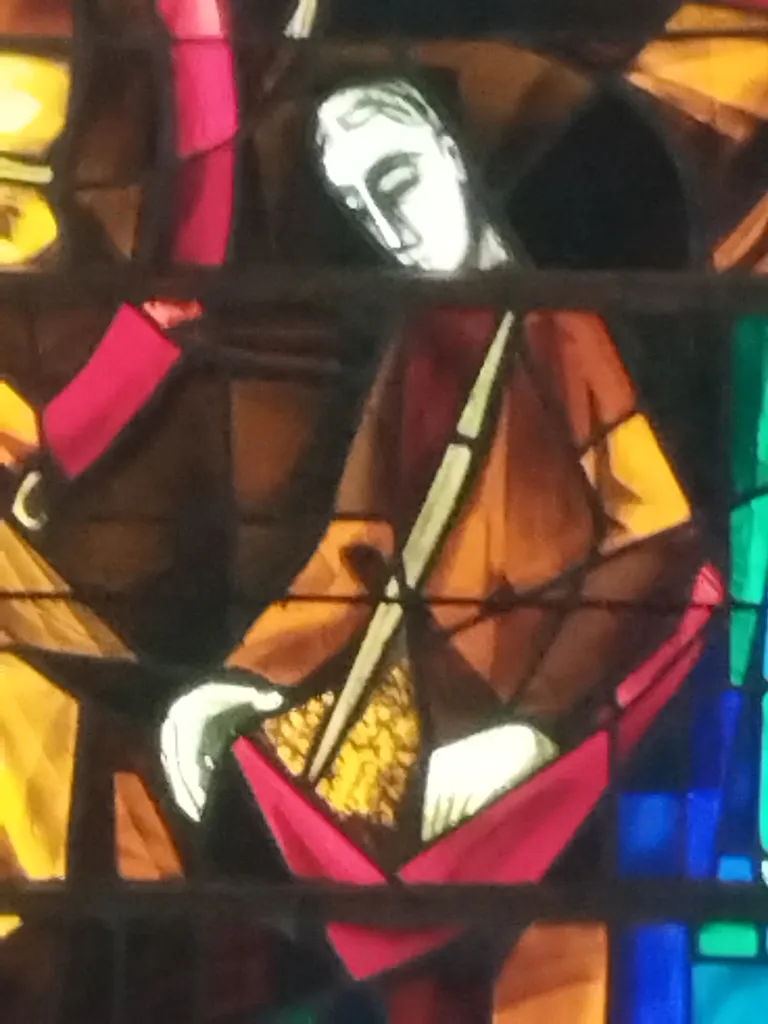 Vitrail Baie 1 : Isidore dans l'Église Notre-Dame à Campneuseville
