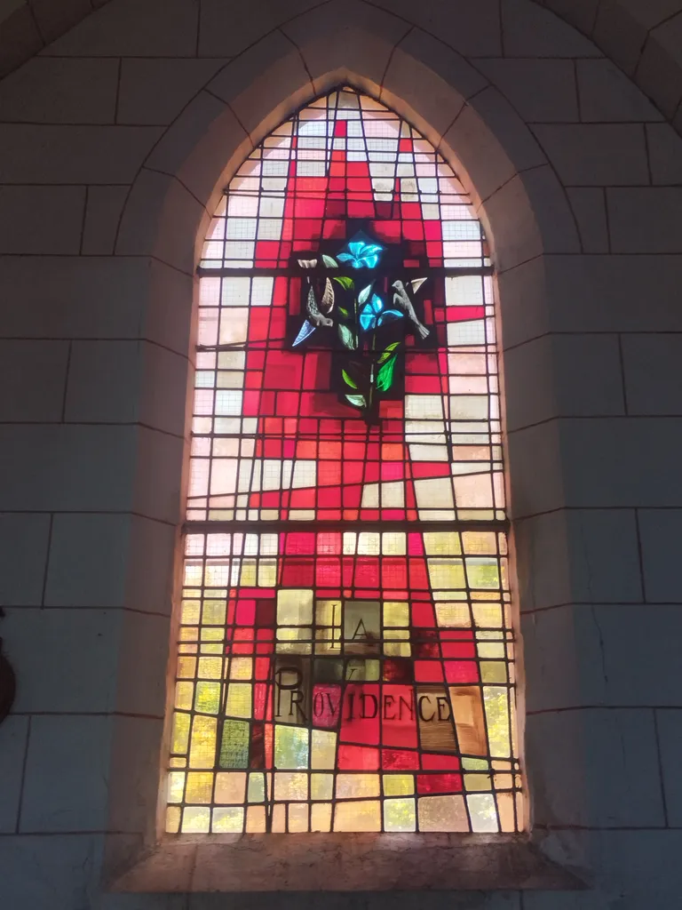 Vitrail Baie 5 : La Providence dans l'Église Notre-Dame à Campneuseville
