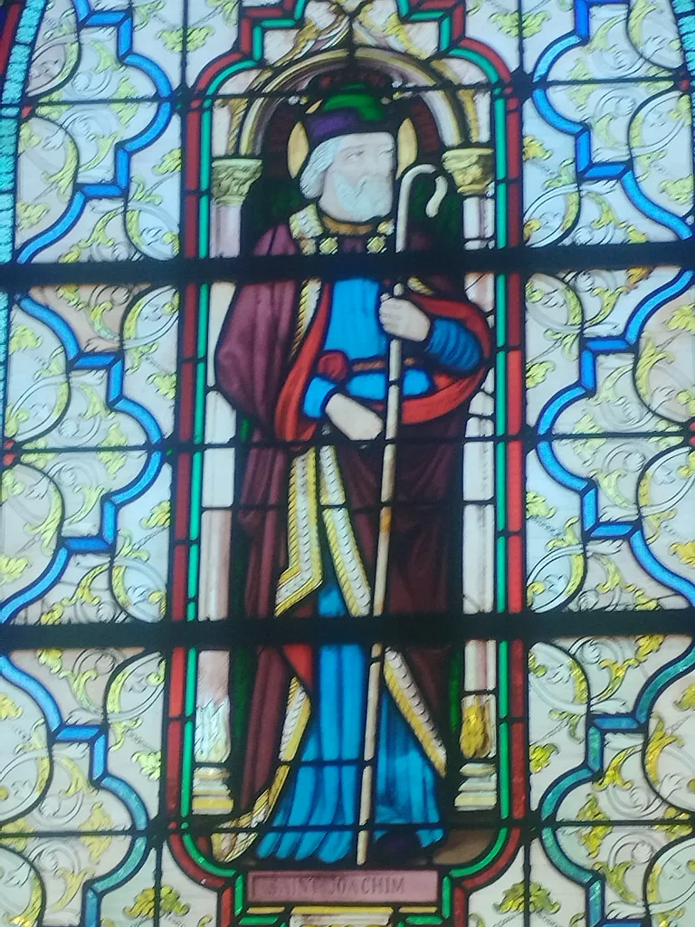 Vitrail Baie 7 : Saint-Joachim dans l'Église Saint-Jean-Baptiste d'Harcanville