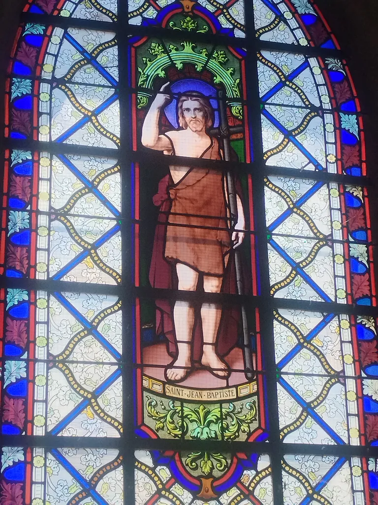 Vitrail Baie 12 : Saint-Jean-Baptiste dans l'Église Saint-Jean-Baptiste d'Harcanville