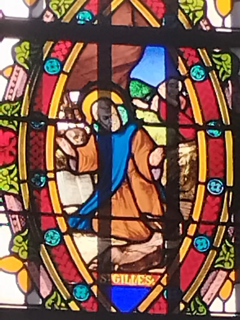 Vitrail Baie 4 : St-Gilles dans l'Église Saint-Pierre à Déville-lès-Rouen