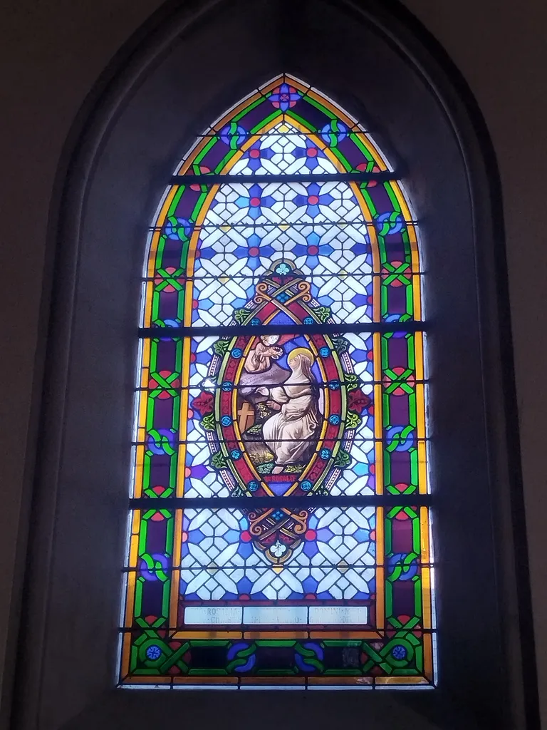 Vitrail Baie 5 : Ste-Rosalie dans l'Église Saint-Pierre à Déville-lès-Rouen
