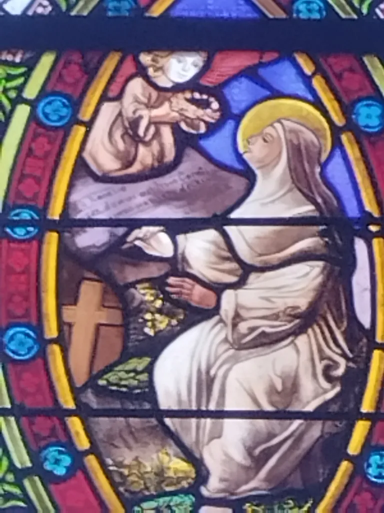Vitrail Baie 5 : Ste-Rosalie dans l'Église Saint-Pierre à Déville-lès-Rouen