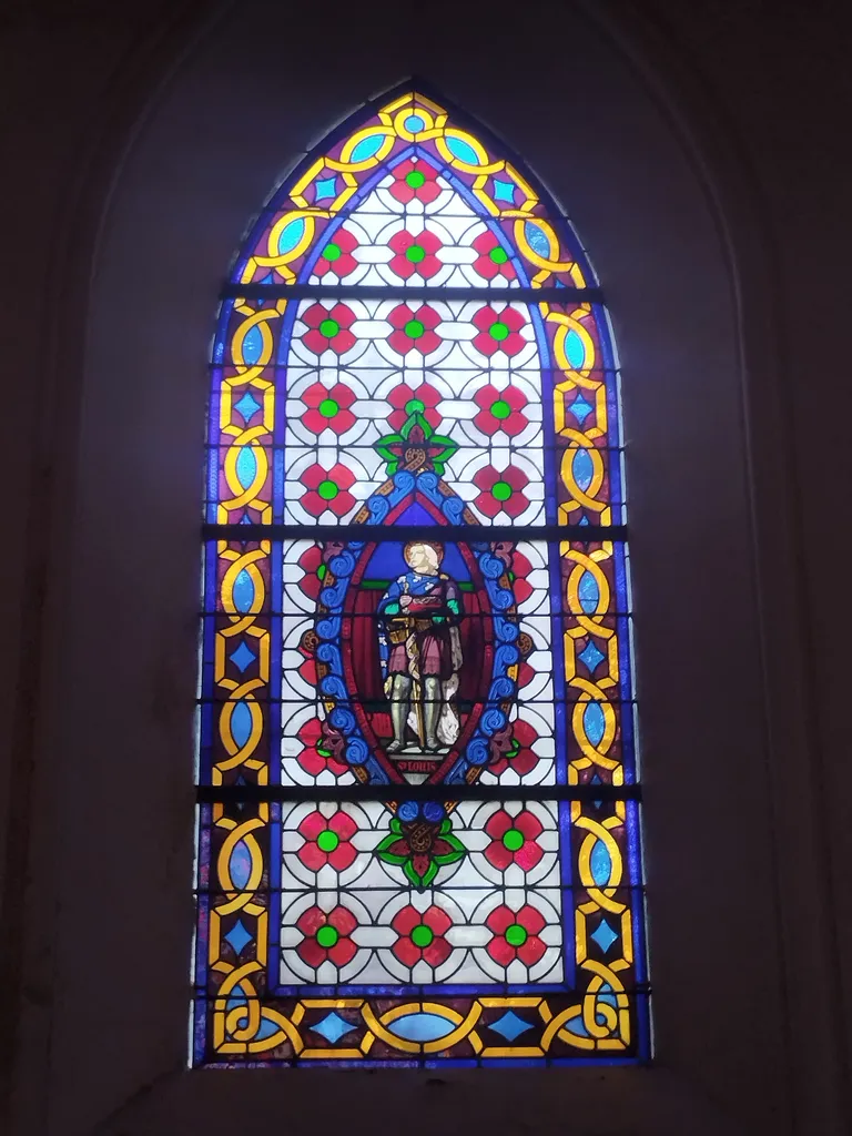 Vitrail Baie 18 : St-Louis dans l'Église Saint-Pierre à Déville-lès-Rouen