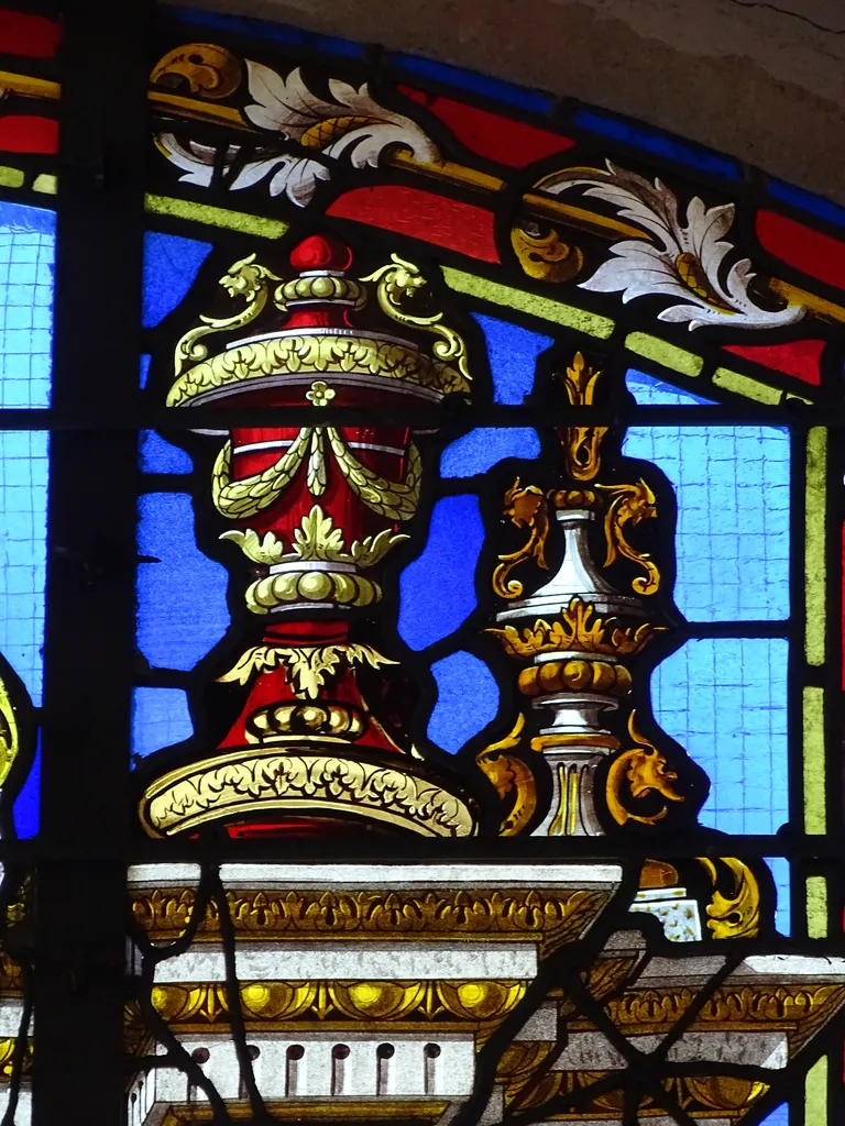 Vitrail Baie 5 : Sainte-Vierge dans l'Église Notre-Dame de la Consolation à Gonfreville-l'Orcher