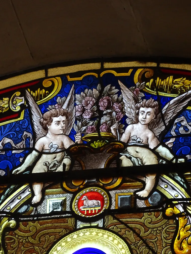Vitrail Baie 6 : Vierge Consolatrice dans l'Église Notre-Dame de la Consolation à Gonfreville-l'Orcher