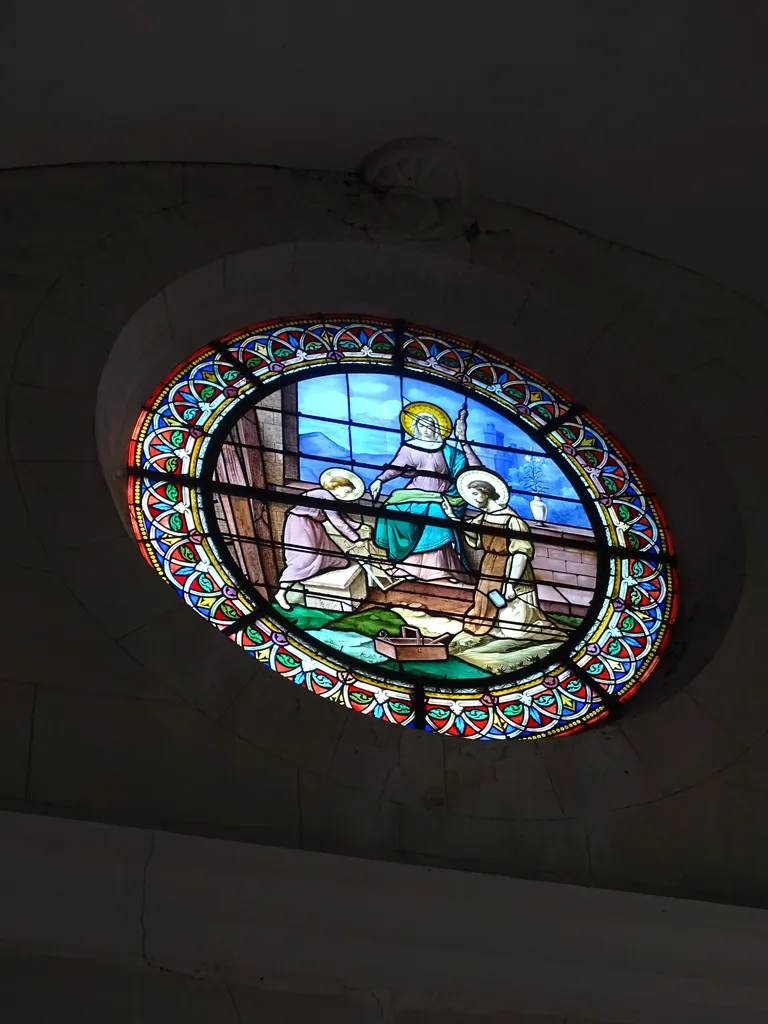 Vitrail Baie 16 : Sainte-Famille dans l'Église Notre-Dame de la Consolation à Gonfreville-l'Orcher