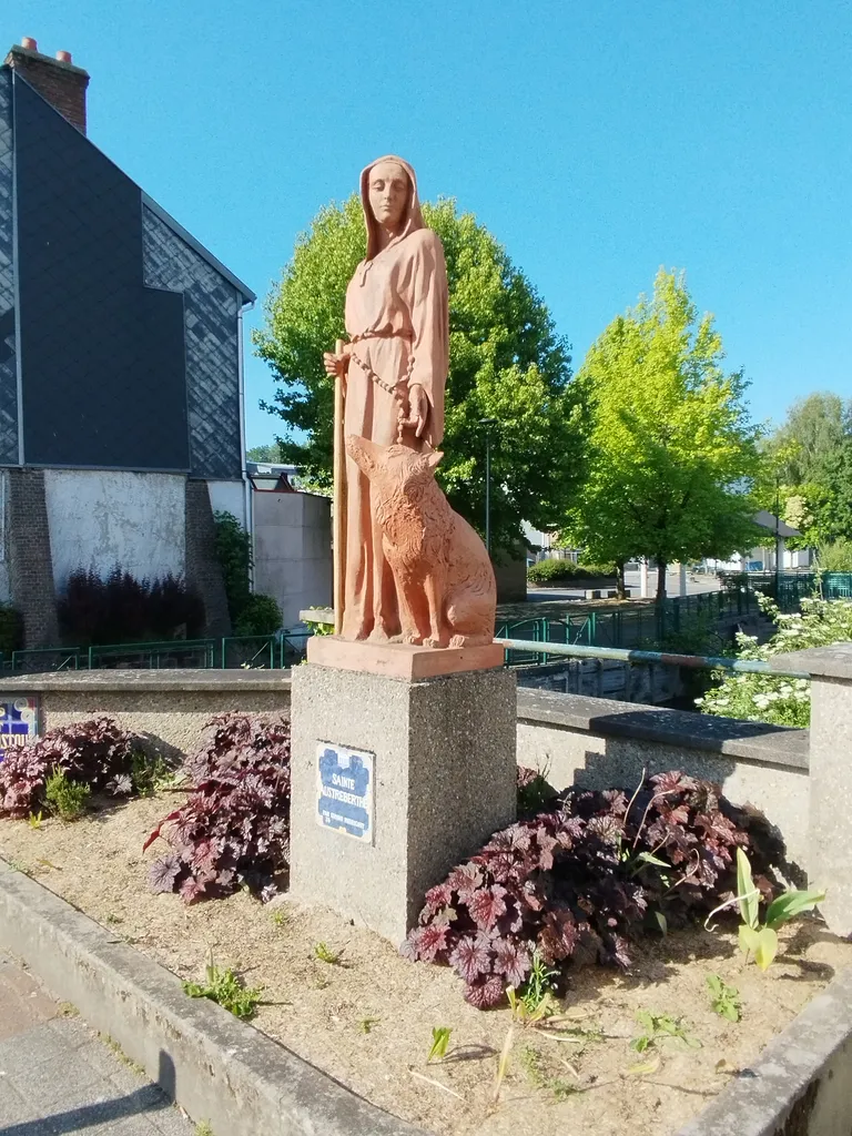 Statue de Sainte-Austreberthe à Barentin